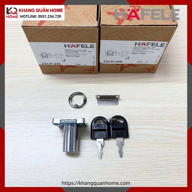 Hình Thực Tế Khóa tủ Häfele cửa dày 30mm 232.01.230