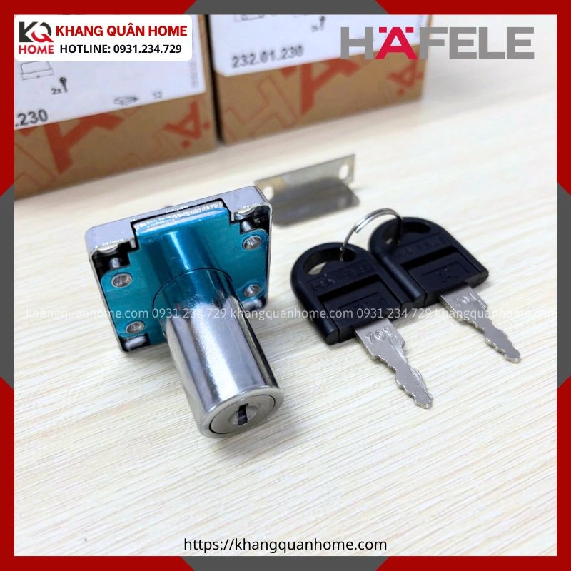 Hình Thực Tế Khóa tủ Häfele cửa dày 30mm 232.01.230
