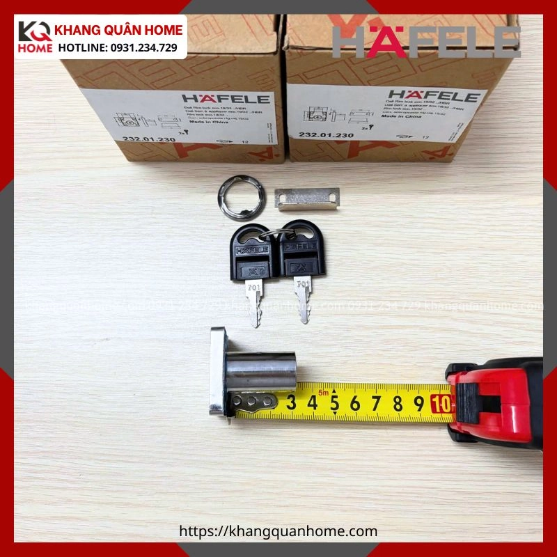 Hình Thực Tế Khóa tủ Häfele cửa dày 30mm 232.01.230