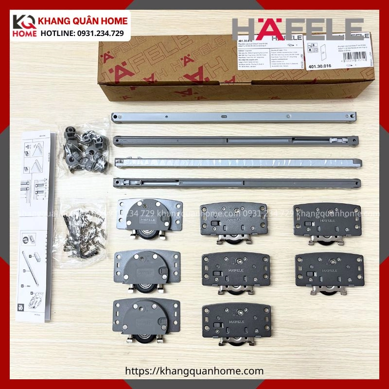 Hình Thực Tế Phụ Kiện Cửa Trượt Tủ Áo Slido F-Line18 50A Hafele 401.30.016