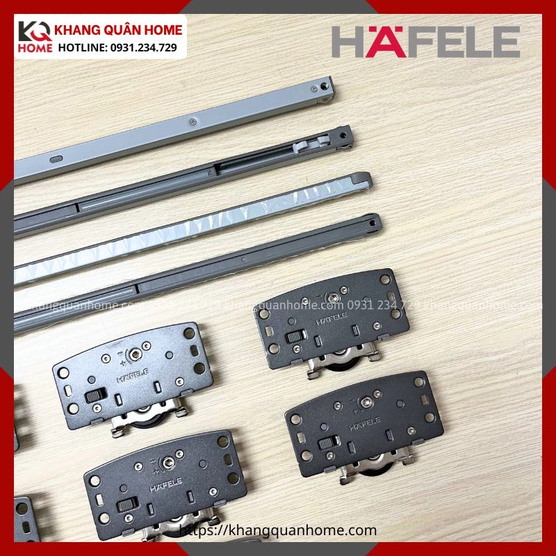 Hình Thực Tế Phụ Kiện Cửa Trượt Tủ Áo Slido F-Line18 50A Hafele 401.30.016