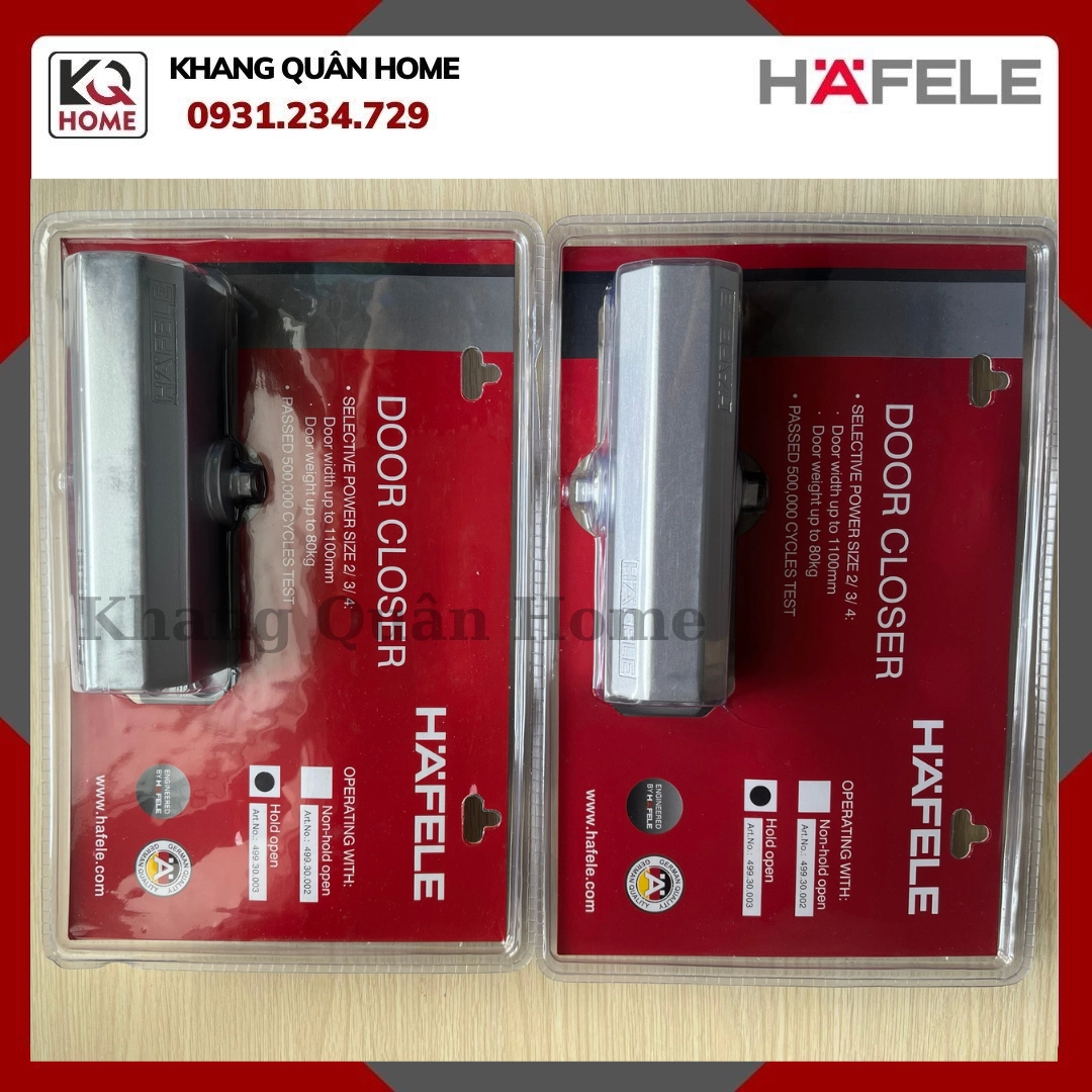 Thiết Bị Đóng Cửa Tự Động 80kg Hafele 499.30.003 - dừng 90 độ