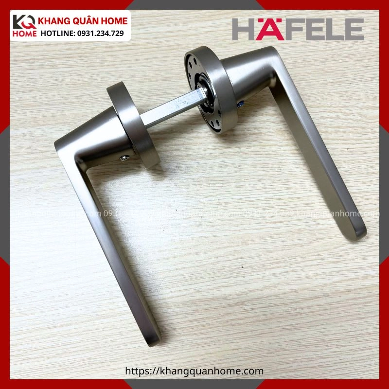 Hình Thực Tế Khóa Tay Nắm Cửa DIY Set B Hafele 499.63.608 Nickel Mờ