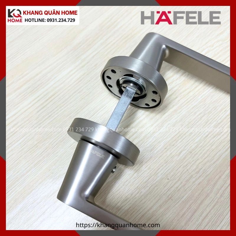 Hình Thực Tế Khóa Tay Nắm Cửa DIY Set B Hafele 499.63.608 Nickel Mờ
