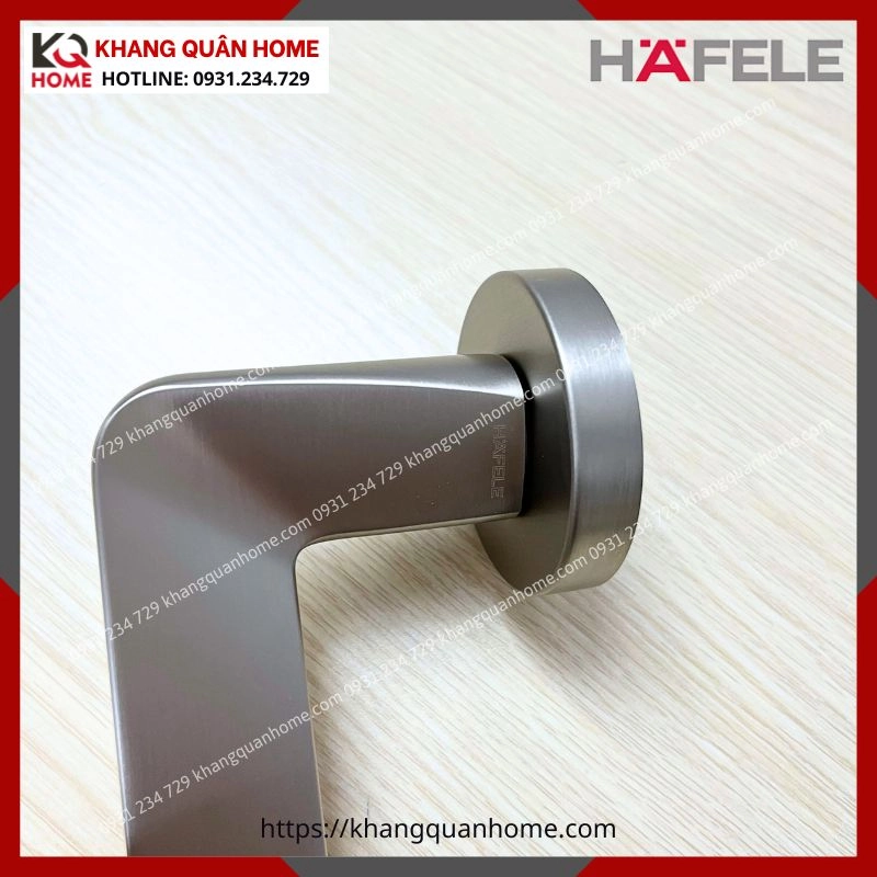 Hình thực tế Khóa Tay Nắm Cửa DIY Set D Hafele 499.63.624 Nickel Mờ