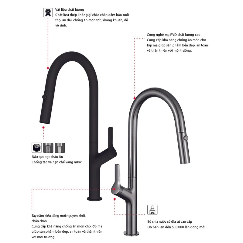 Vòi Rửa Hafele Chrome Bóng HT25-SH1F220