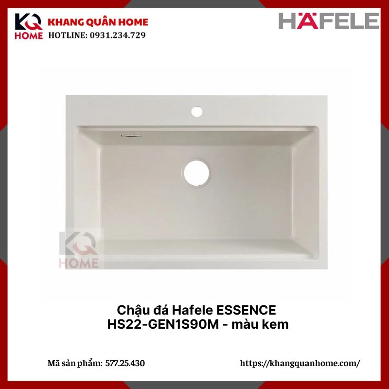 Chậu đá Hafele ESSENCE HS22-GEN1S90M - Màu Kem Trắng - 577.25.430