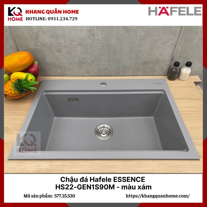 Chậu đá Hafele ESSENCE HS22-GEN1S90M - Màu xám- 577.25.530
