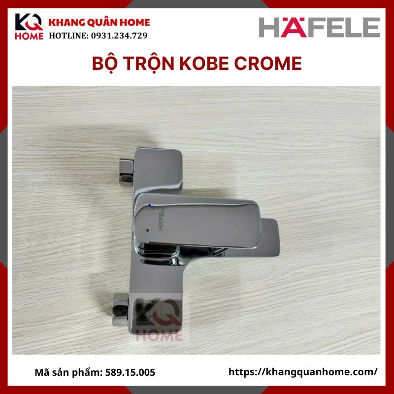Bộ trộn nổi Kobe chrome Hafele 2 đường nước  589.15.005