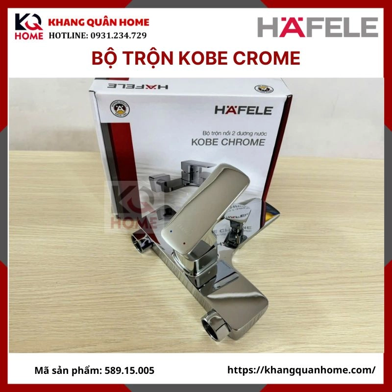 Bộ trộn nổi Kobe chrome Hafele 2 đường nước  589.15.005