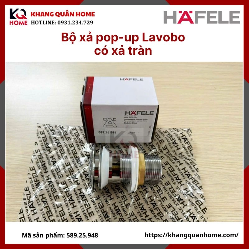 Bộ xả pop-up chậu có xả tràn Hafele 589.25.948