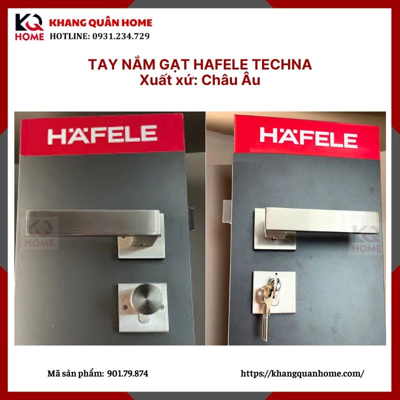 HÌNH THỰC TẾ KHÓA CỬA HAFELE TECHNA 901.79.874 INOX 304