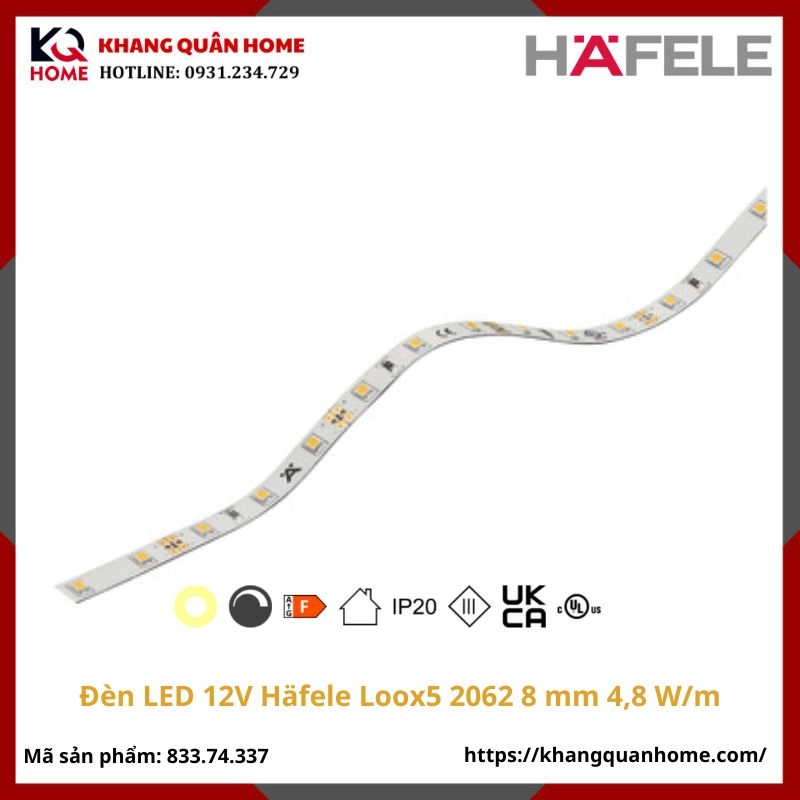 Đèn LED 12V Häfele Loox5 2062 ánh sáng ấm 3000K