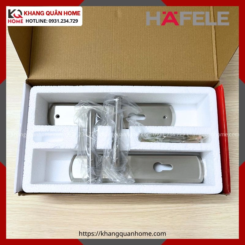 Hình Thực Tế Tay Nắm Gạt Cửa Chính Đế Dài Hafele 903.98.469