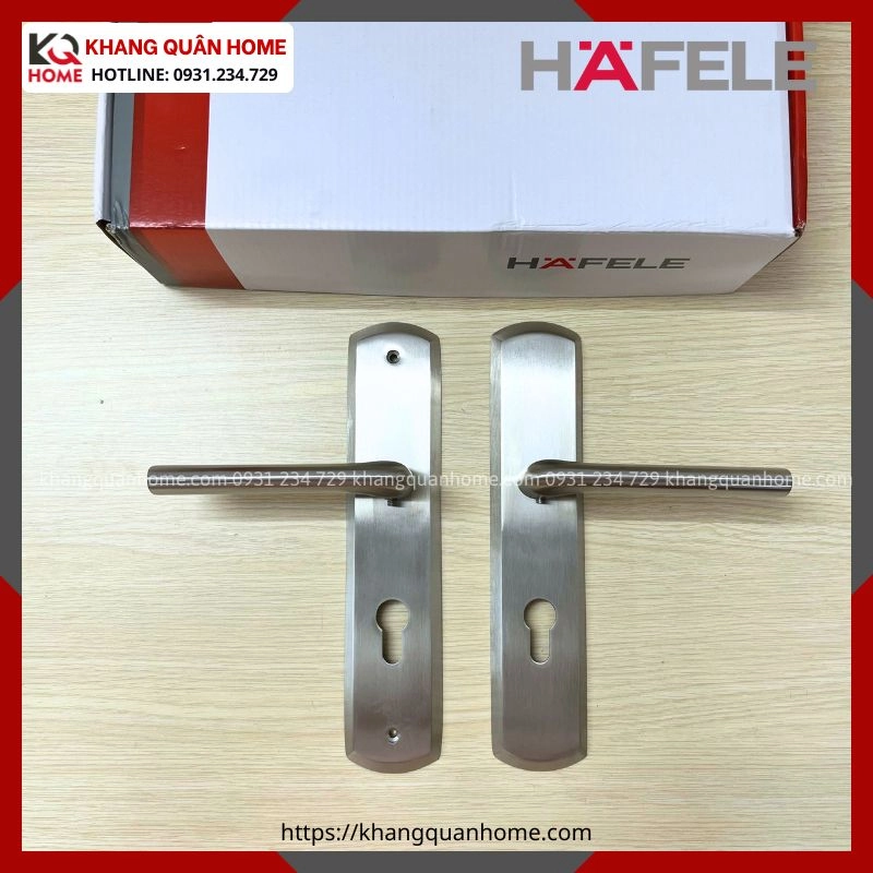 Hình Thực Tế Tay Nắm Gạt Cửa Chính Đế Dài Hafele 903.98.469