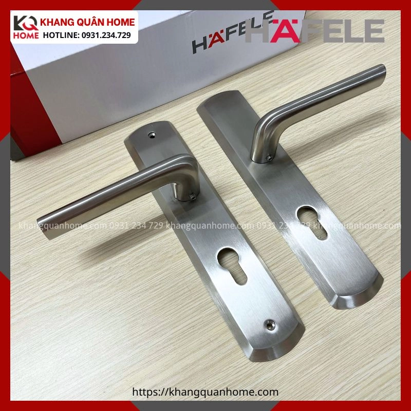 Hình Thực Tế Tay Nắm Gạt Cửa Chính Đế Dài Hafele 903.98.469