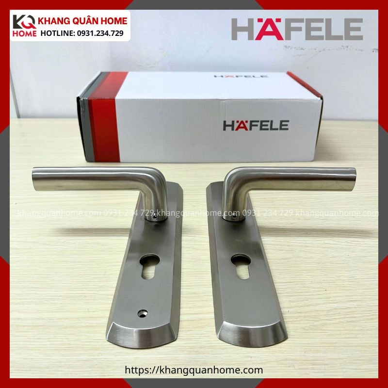 Hình Thực Tế Tay Nắm Gạt Cửa Chính Đế Dài Hafele 903.98.469