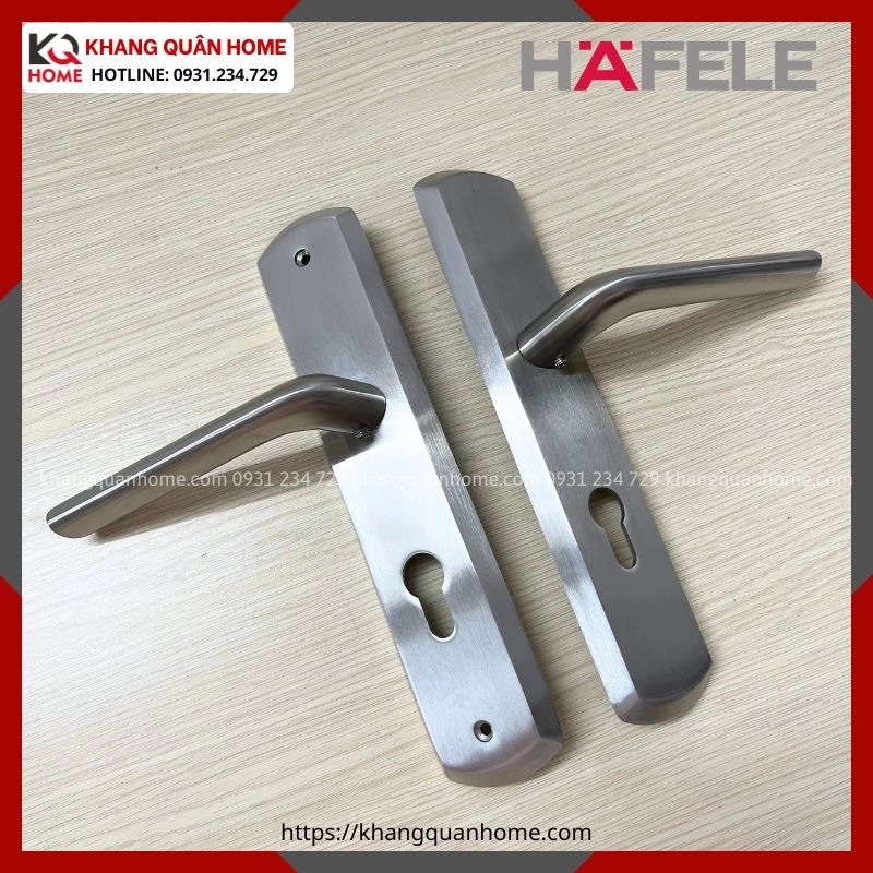 Hình Thực Tế Tay Nắm Gạt Cửa Chính Đế Dài Hafele 903.98.469