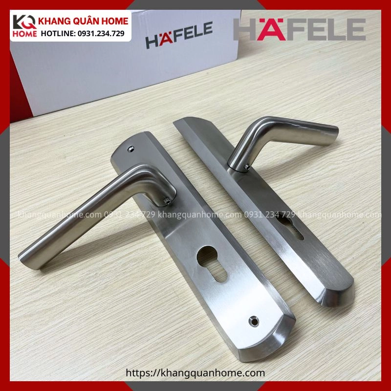 Hình Thực Tế Tay Nắm Gạt Cửa Chính Đế Dài Hafele 903.98.469
