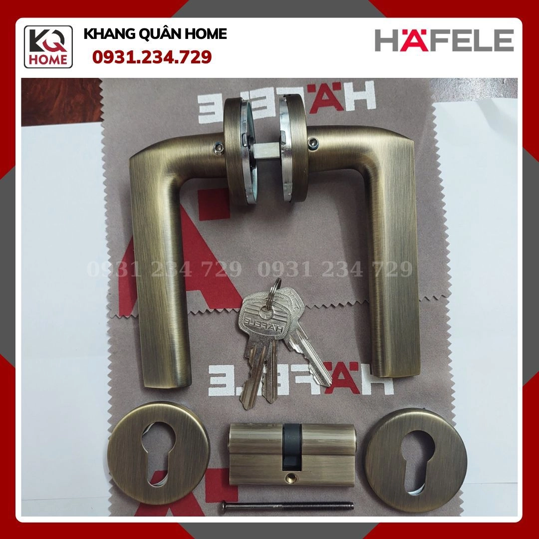 KHÓA CỬA HAFELE MÀU ĐỒNG RÊU 903.99.792