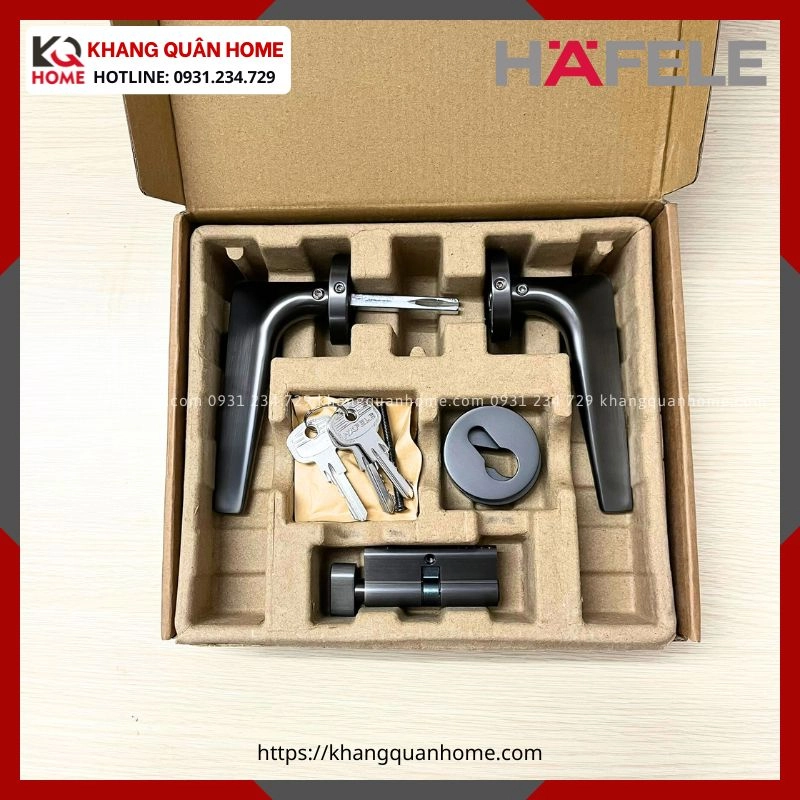 Hình thực tế khóa tay nắm cửa hafele