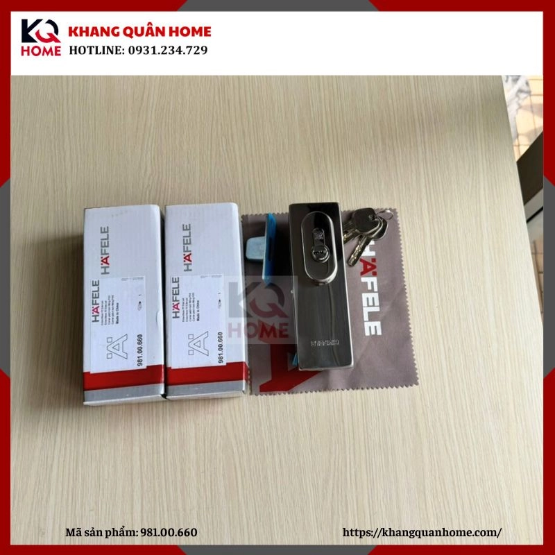 Khóa Kẹp Chân Kính Inox Bóng Hafele 981.00.660