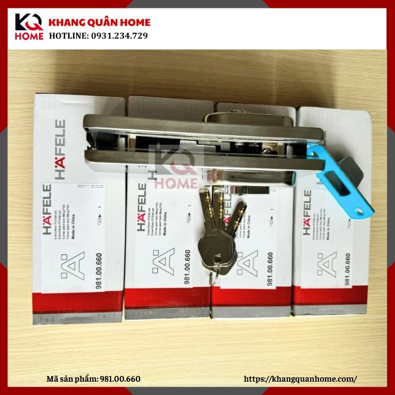 Khóa Kẹp Chân Kính Inox Bóng Hafele 981.00.660
