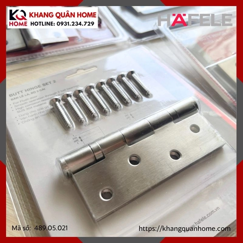 BẢN LỀ LÁ 2 VÒNG BI 70KG HAFELE 489.05.021