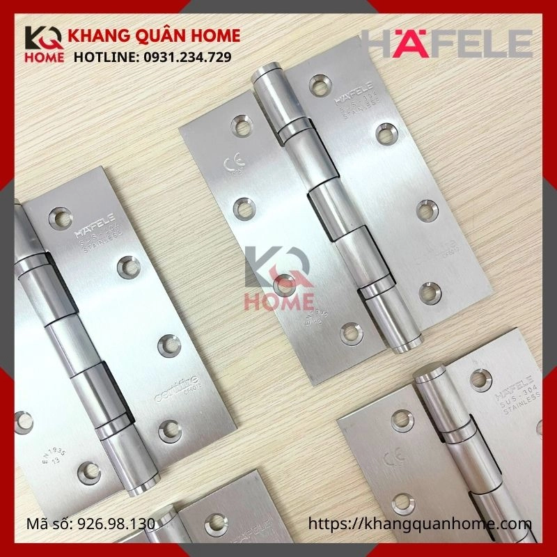 BẢN LỀ LÁ CHỐNG CHÁY 2 VÒNG BI 120KG HAFELE 926.98.130