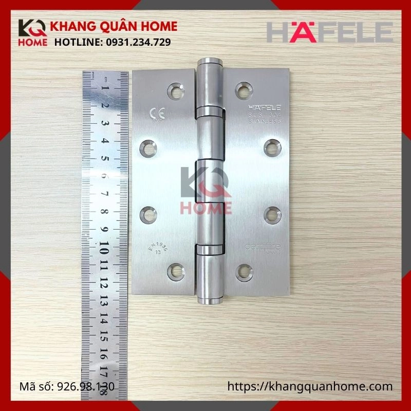 BẢN LỀ LÁ CHỐNG CHÁY 2 VÒNG BI 120KG HAFELE 926.98.130