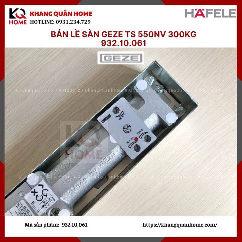 Bản lề sàn GEZE TS 550NV 300kg 932.10.061