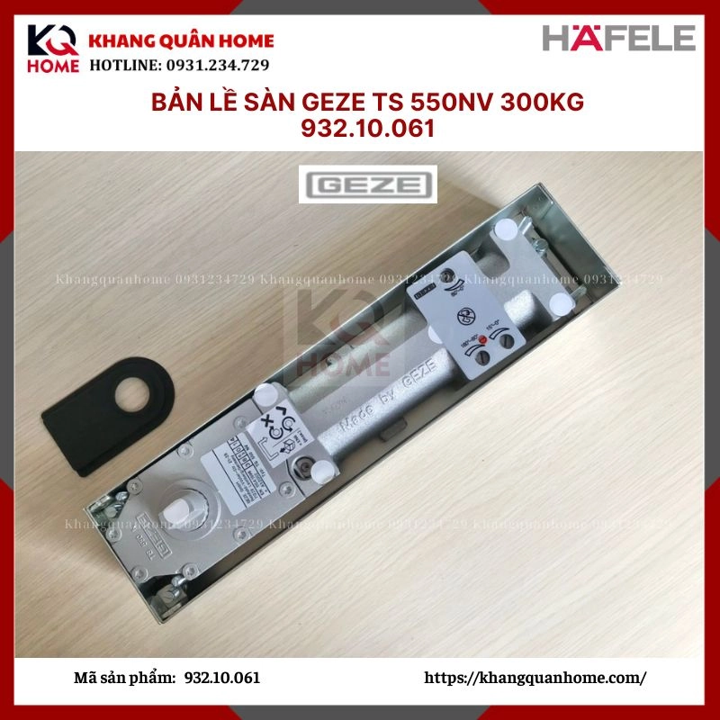 Bản lề sàn GEZE HAFELE TS 550NV 300kg 932.10.061