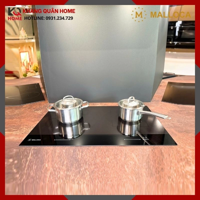 Bếp kính âm 2 từ Malloca Skylux MH-802