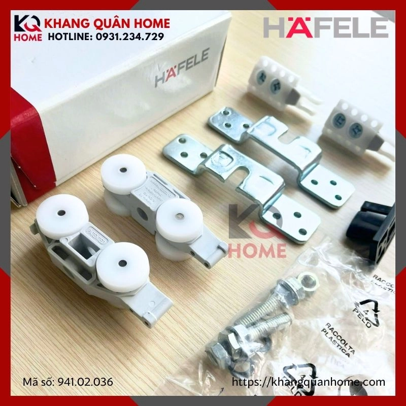 BỘ PHỤ KIỆN CỬA LÙA HAFELE 120KG 941.02.036