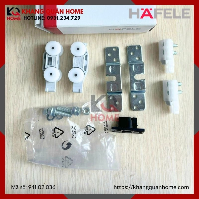BỘ PHỤ KIỆN CỬA LÙA HAFELE 120KG 941.02.036