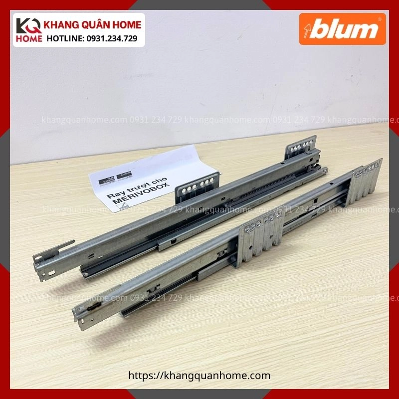 BỘ RAY TRƯỢT GIẢM CHẤN MERIVOBOX 500mm 40kg 7828244