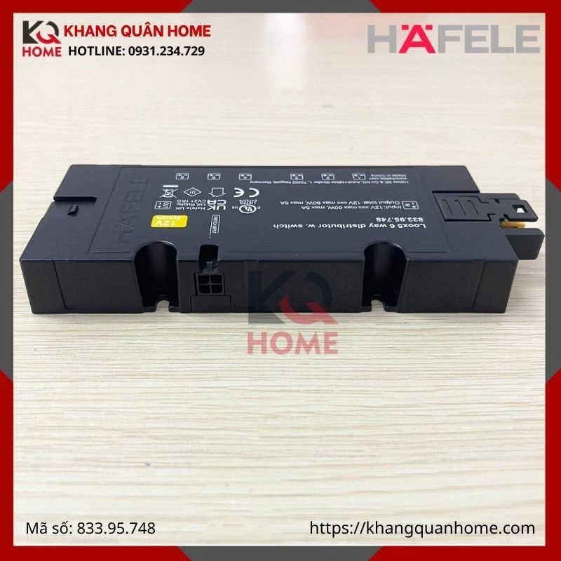 Bộ chia công tắc 12V 6 cổng ra Hafele Loox5 833.95.748