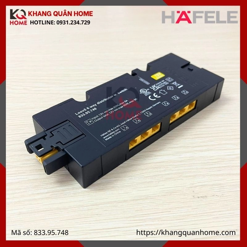 Bộ chia công tắc 12V 6 cổng ra Hafele Loox5 833.95.748_ khangquanhome.com