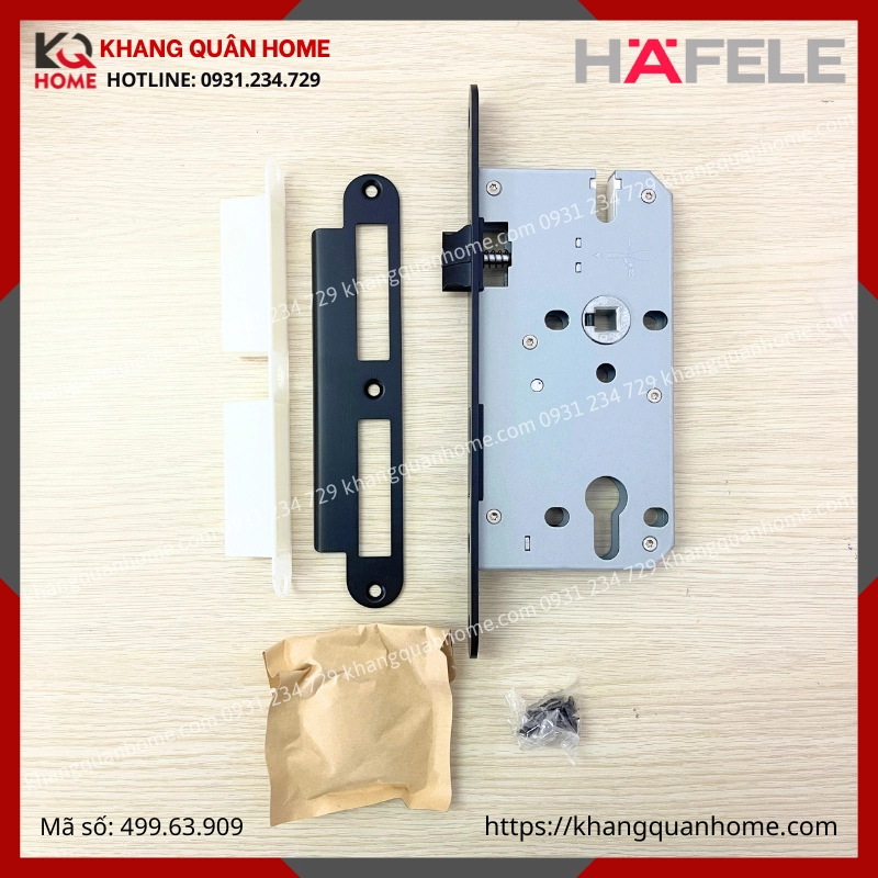 Bộ khóa cửa phòng DIY Hafele set B màu đen 499.63.909