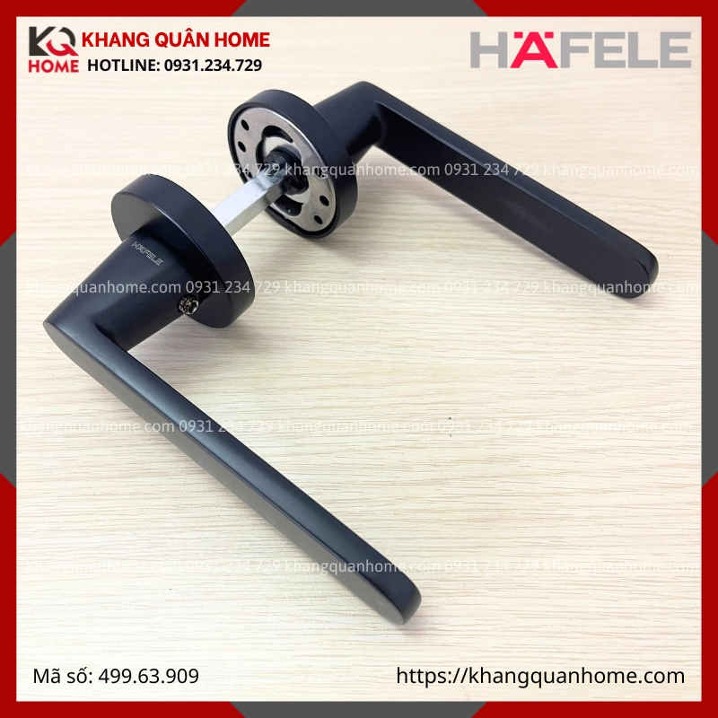 Bộ khóa cửa phòng DIY Hafele set B màu đen 499.63.909