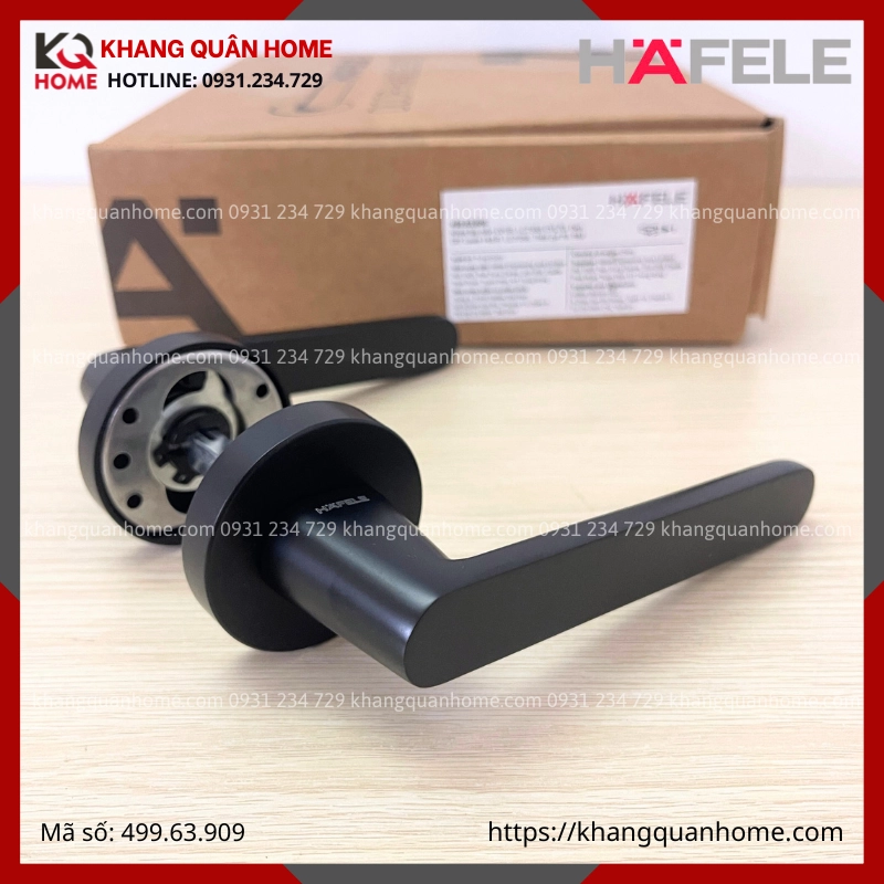 Bộ khóa cửa phòng DIY Hafele set B màu đen 499.63.909