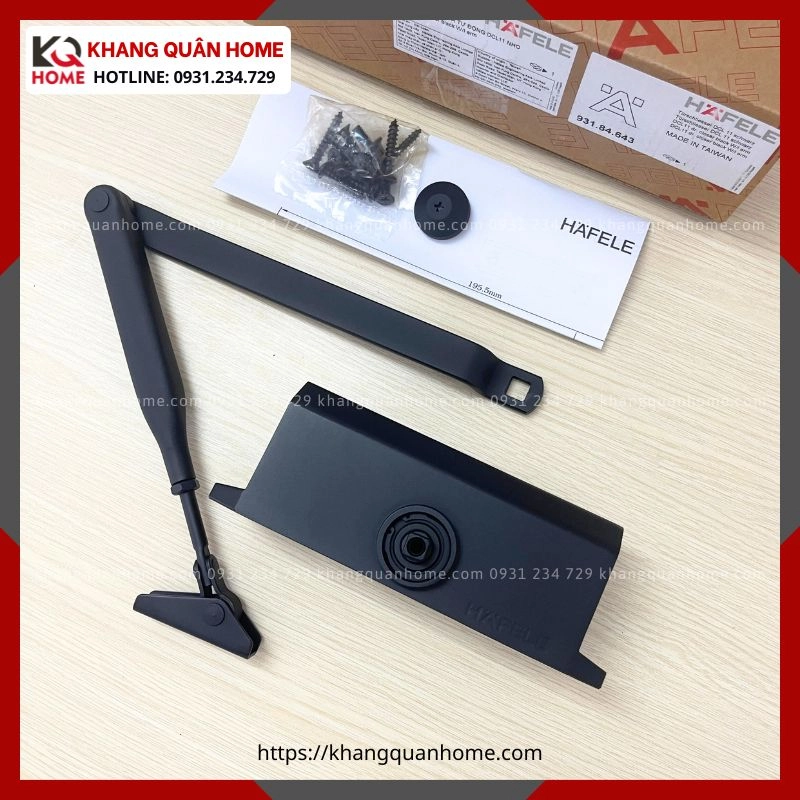 Tay Co Thủy Lực - thiết bị đóng cửa tự động 60kg Hafele 931.84.643