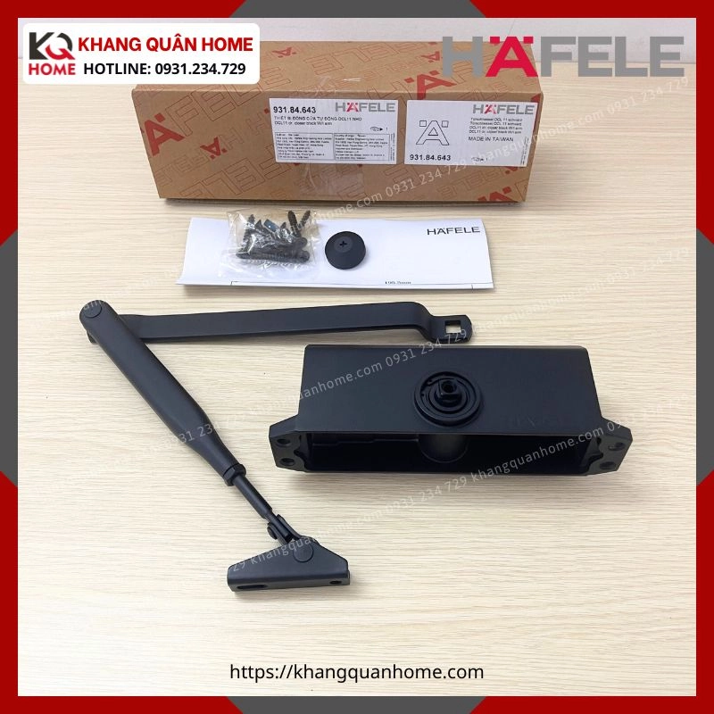 Tay Co Thủy Lực - thiết bị đóng cửa tự động 60kg Hafele 931.84.643