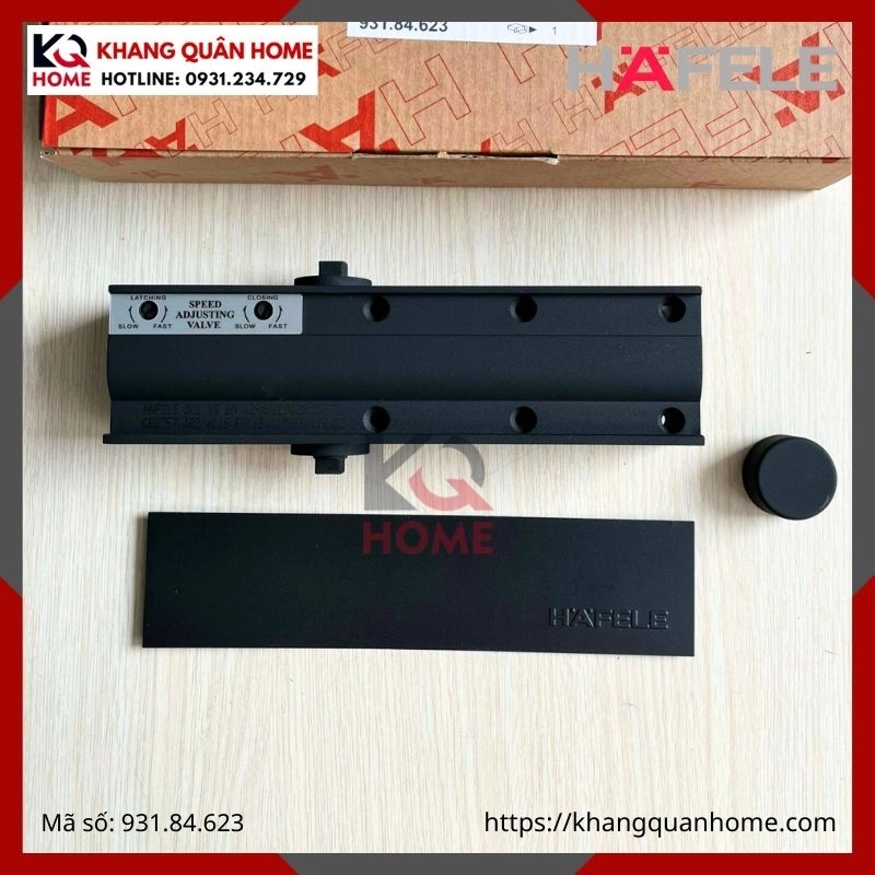 CÙI CHỎ HƠI TAY ĐẨY HƠI, THIẾT BỊ ĐÓNG CỬA TỰ ĐỘNG 80KG HAFELE 931.84.623 (9)