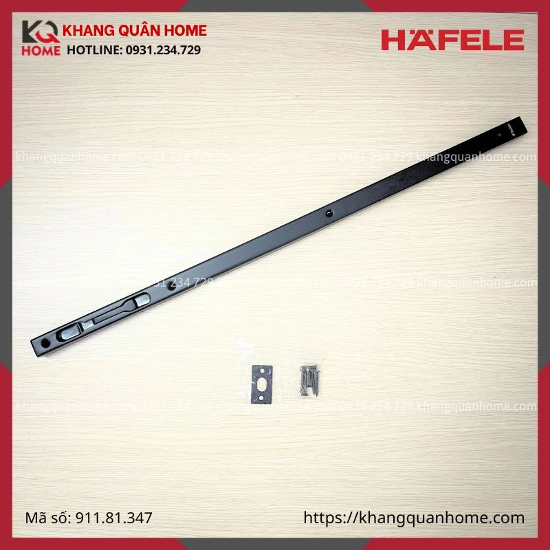 Chốt Cửa Âm Màu Đen Hafele 600mm Hafele 911.81.347
