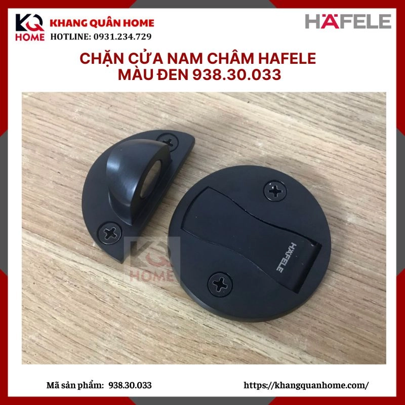 Chặn Hít Cửa Nam Châm Màu Đen Hafele 938.30.033