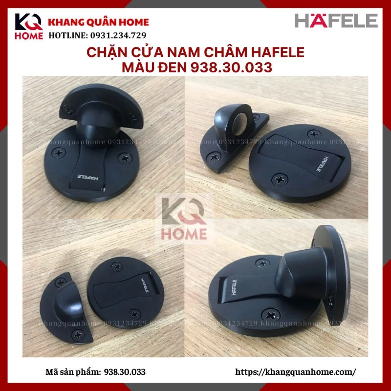 Chặn Hít Cửa Nam Châm Màu Đen Hafele 938.30.033