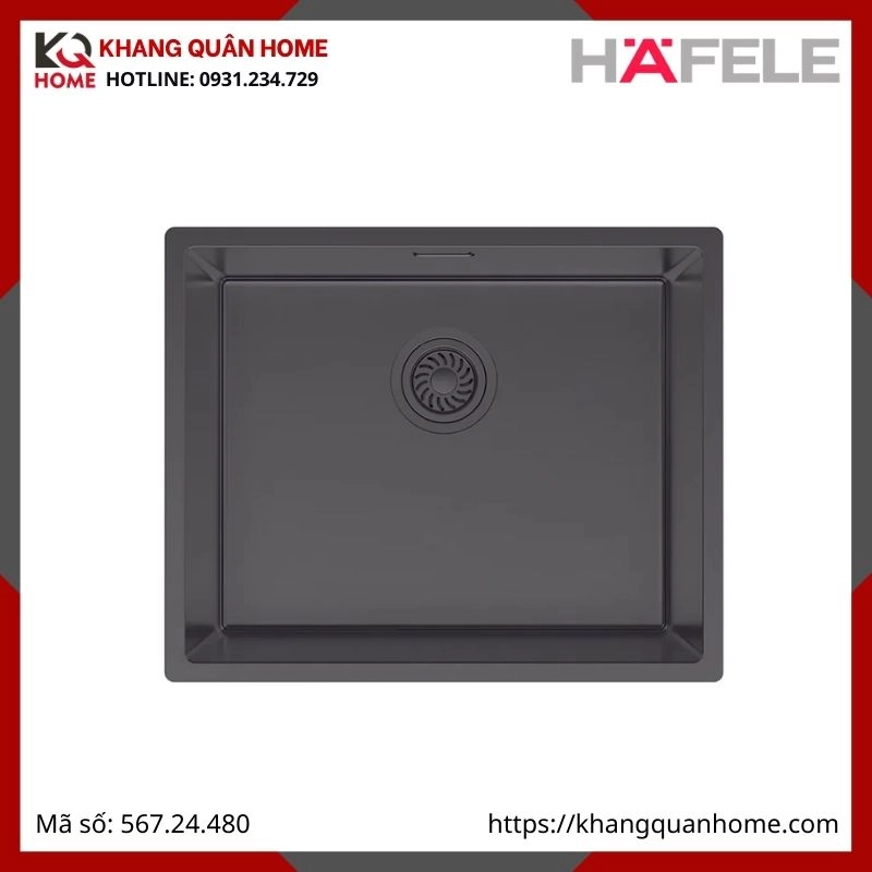 Chậu Inox Hafele Màu Titan R10 HS25-SSN1S-540 567.24.480
