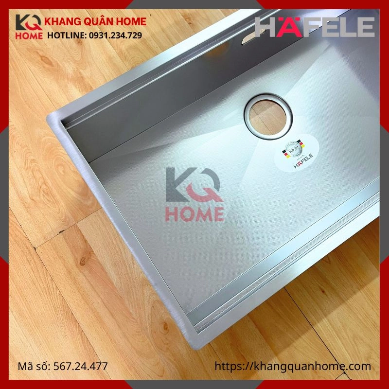 Hình thực tế Chậu rửa chén inox WS R0 HS24-SSN1S-8644_SILVER Hafele 567.24.477