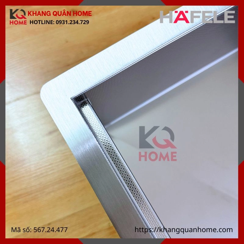 Hình thực tế Chậu rửa chén inox WS R0 HS24-SSN1S-8644_SILVER Hafele 567.24.477